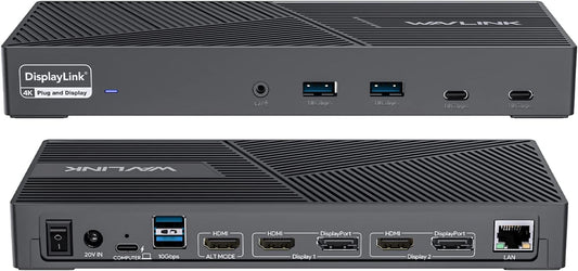 WAVLINK DisplayLink Docking Station for Triple Monitor Setup