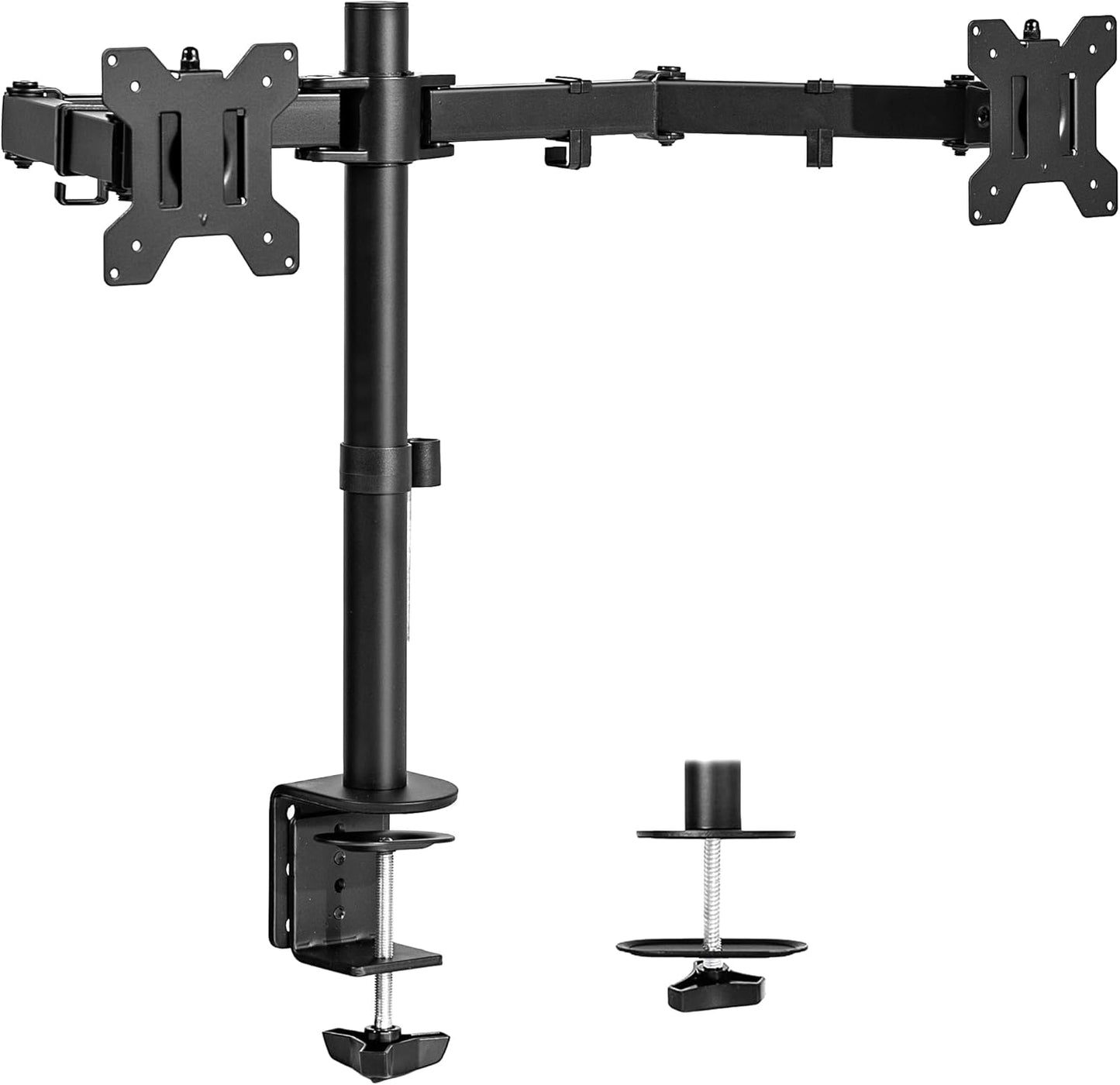 VIVO Dual Monitor Stand: Fully Adjustable, Heavy Duty Steel, Holds 2 Screens up to 30, Black
