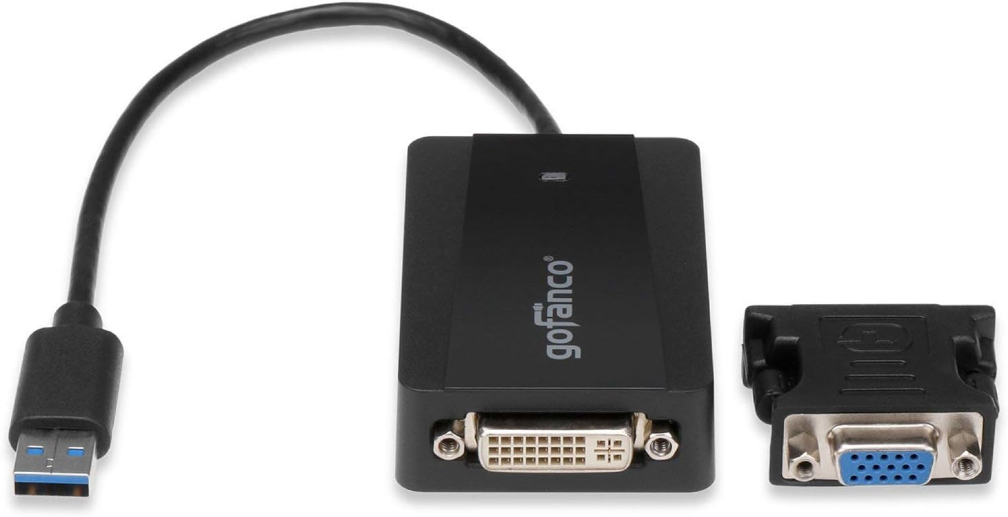 Gofanco USB 3.0 to DVI Adapter for Multiple Monitors Setup