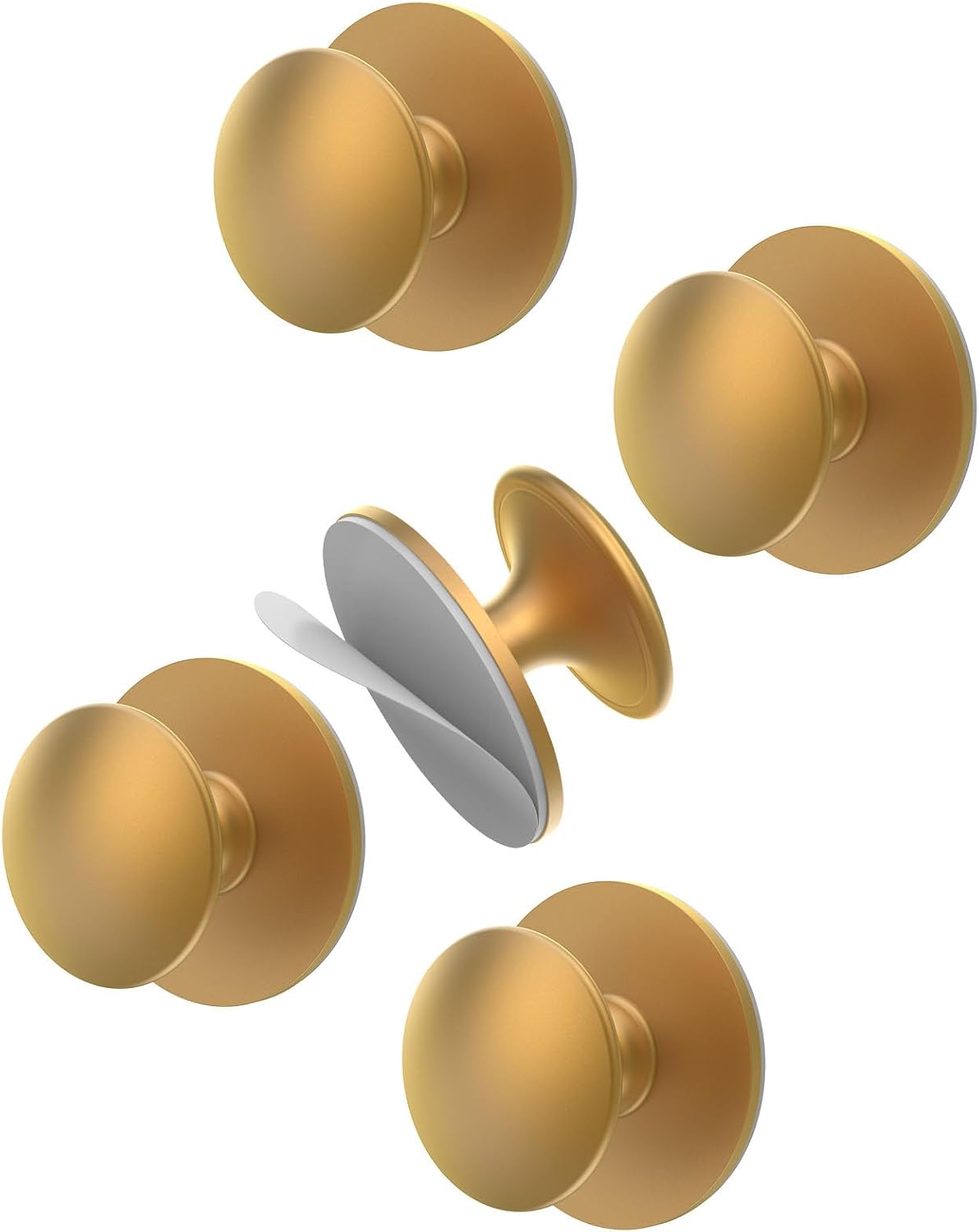 40 Pack Gold Self-Adhesive Cabinet Knobs for Easy Installation