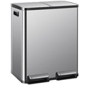 DUMOS Kitchen Trash Can 28-Gallon with Soft-Close Lid - Dual Buckets