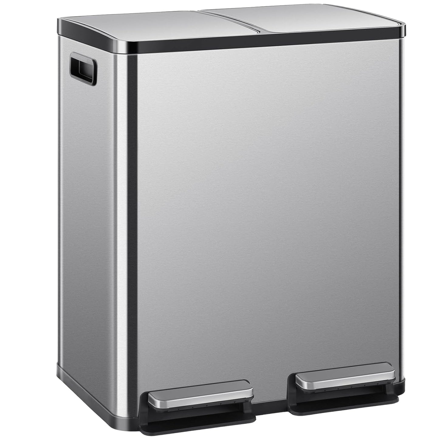 DUMOS Kitchen Trash Can with Soft-Close Pedal and Removable Buckets