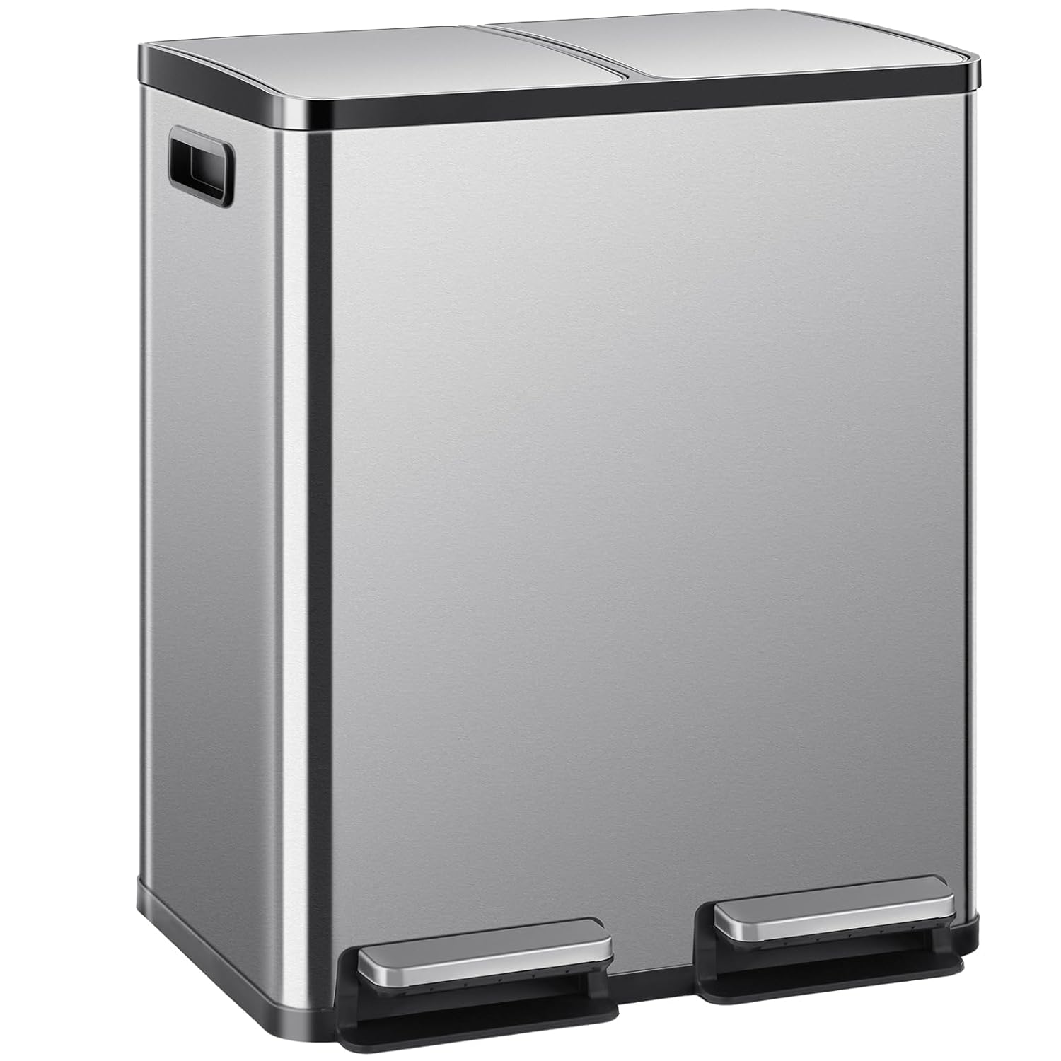 DUMOS Kitchen Trash Can with Soft-Close Pedal and Removable Buckets