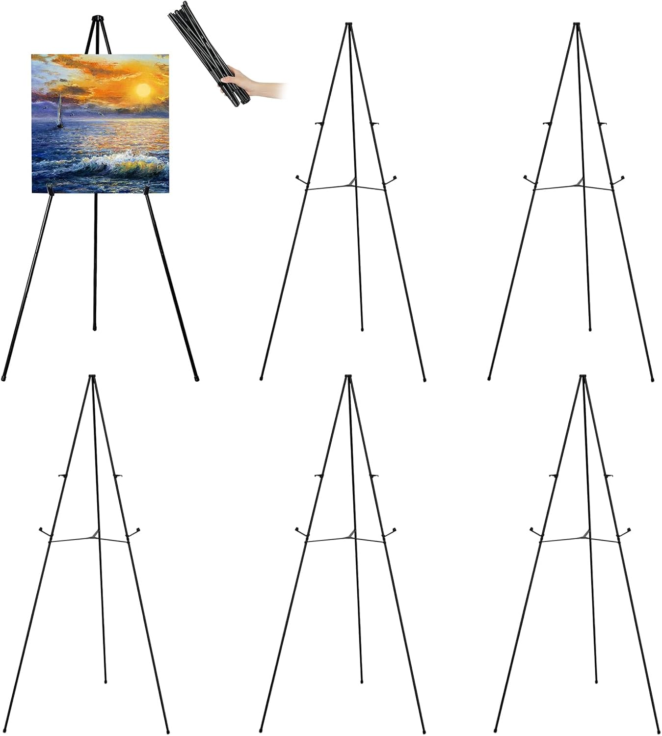 63 Inch Tall Display Easel Stand for Wedding Sign Poster Use