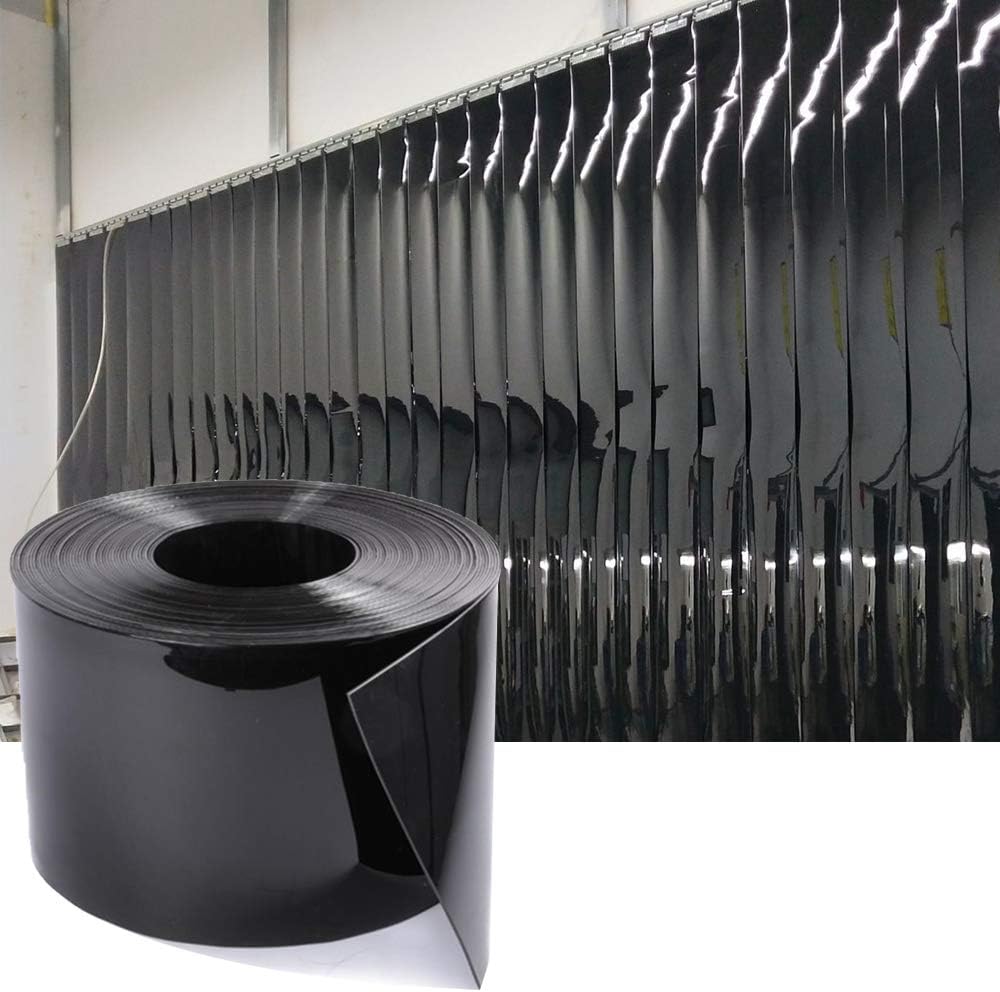 Plastic Strip Door Curtain Black 148 Feet for Workshop Use