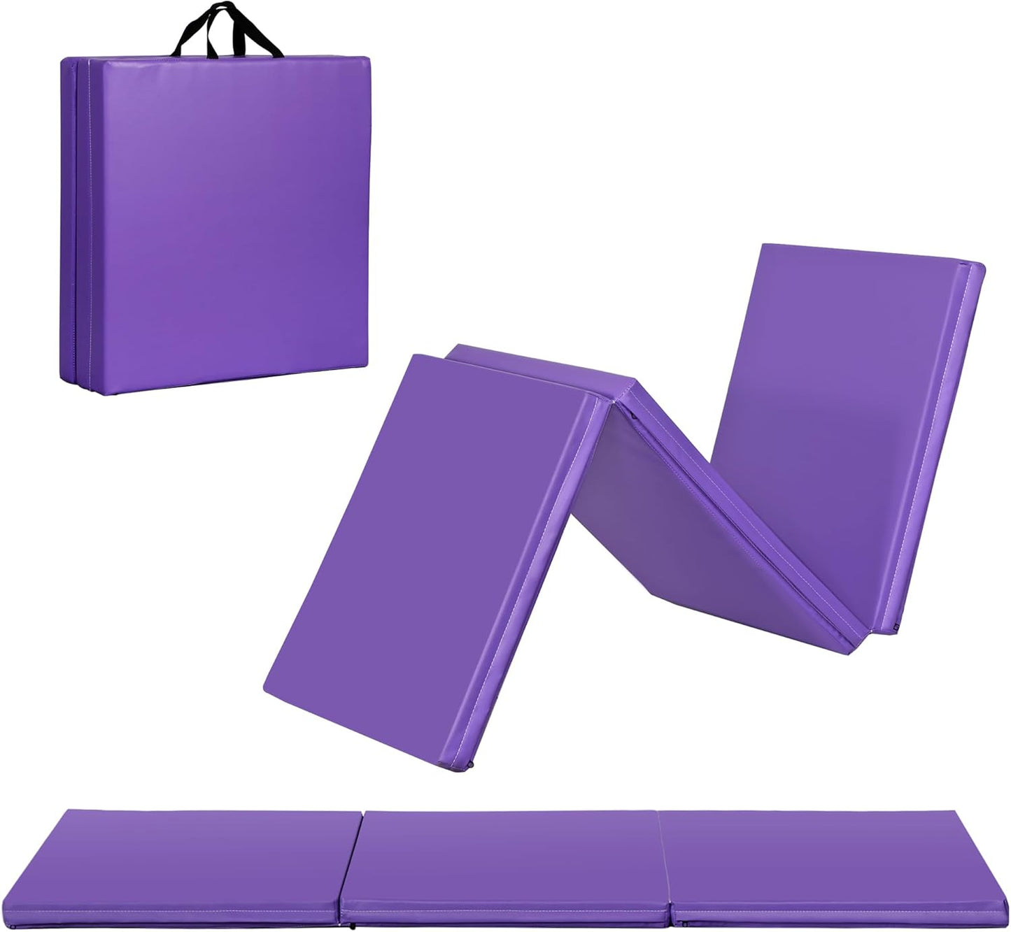 ZENY 2 Thick Tri-fold Folding Gym Exercise Mat for Home Workout