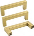 goldenwarm Gold Cabinet Drawer Pulls 15 Pack - Brushed Brass 3in