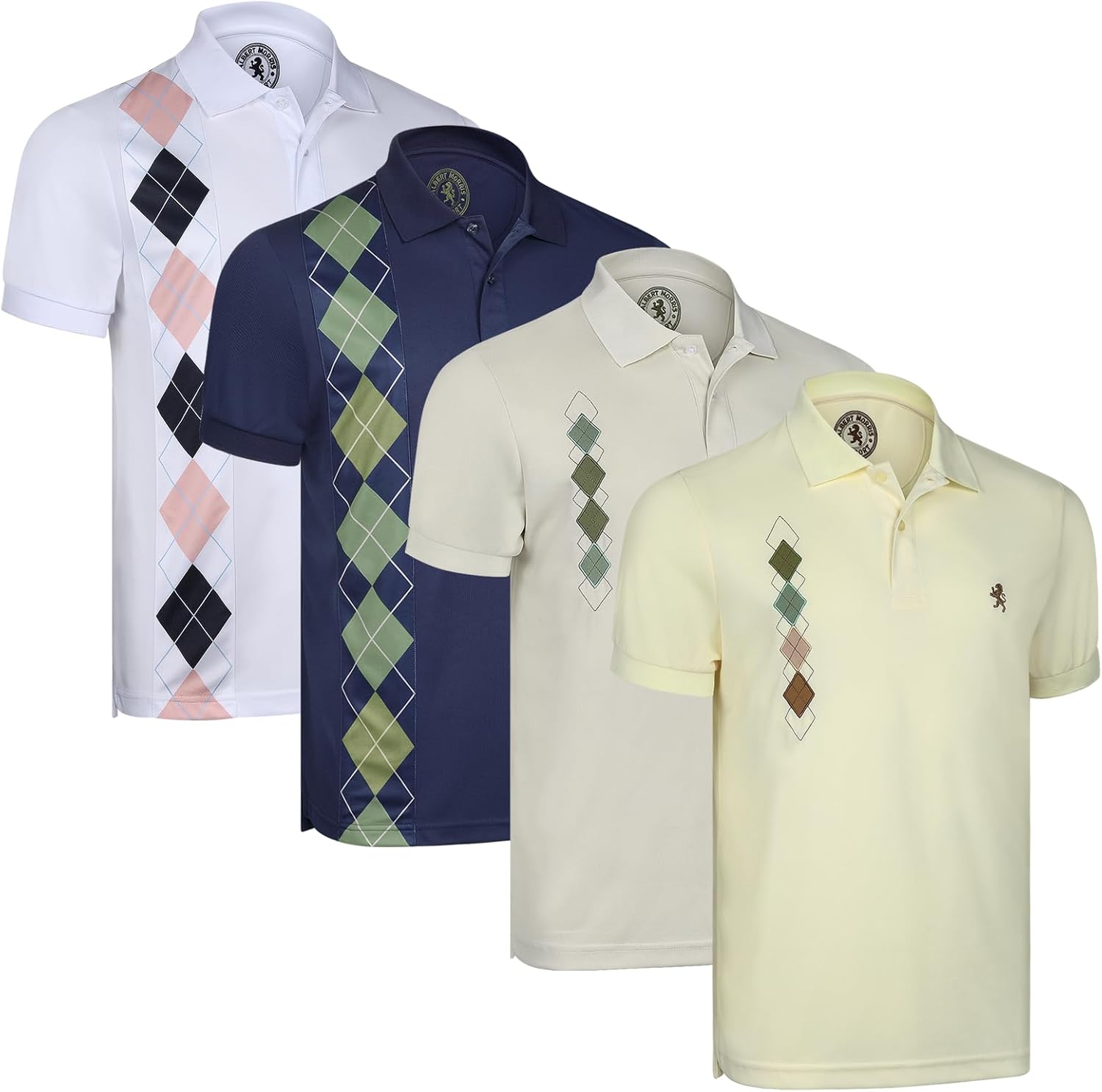 Mens Striped Short Sleeve Polo Shirts 4 Pack for Every Occasion