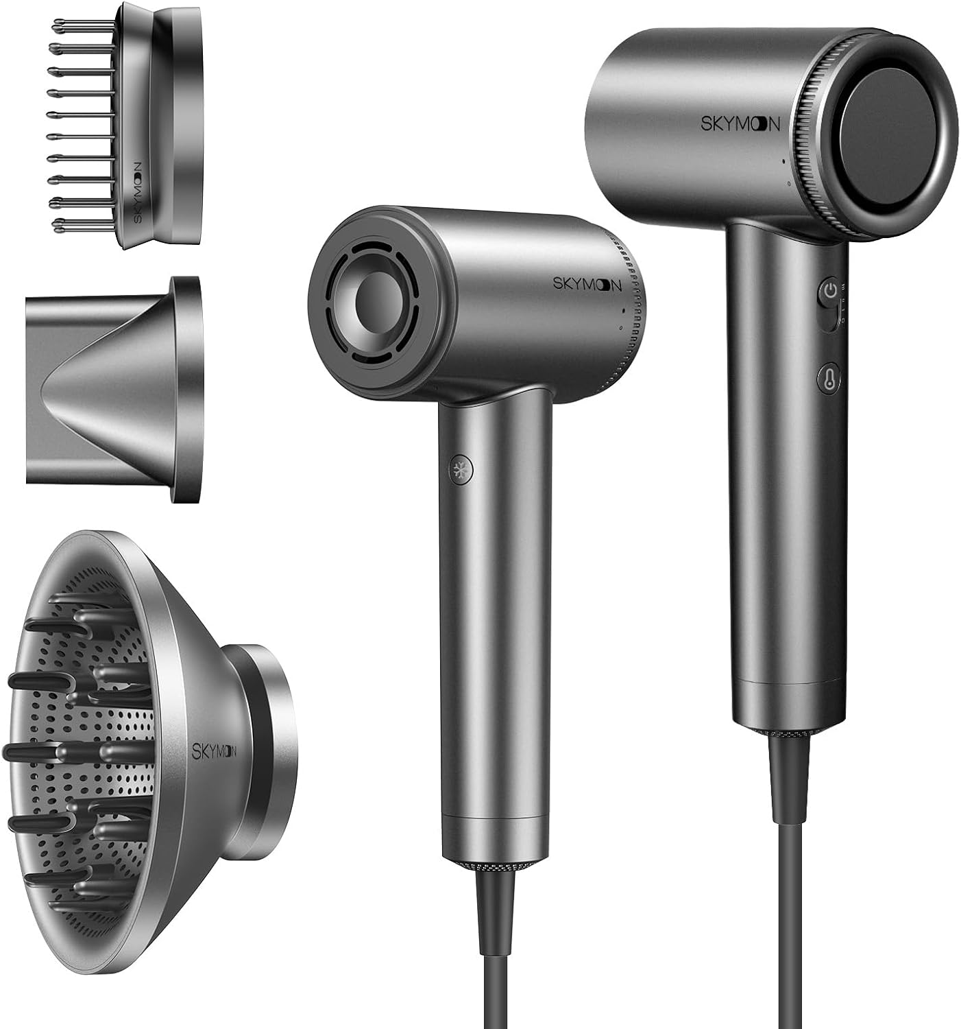 SKYMOON Ionic Hair Dryer - 1400W Fast Dry, Professional Speed & Temp Settings