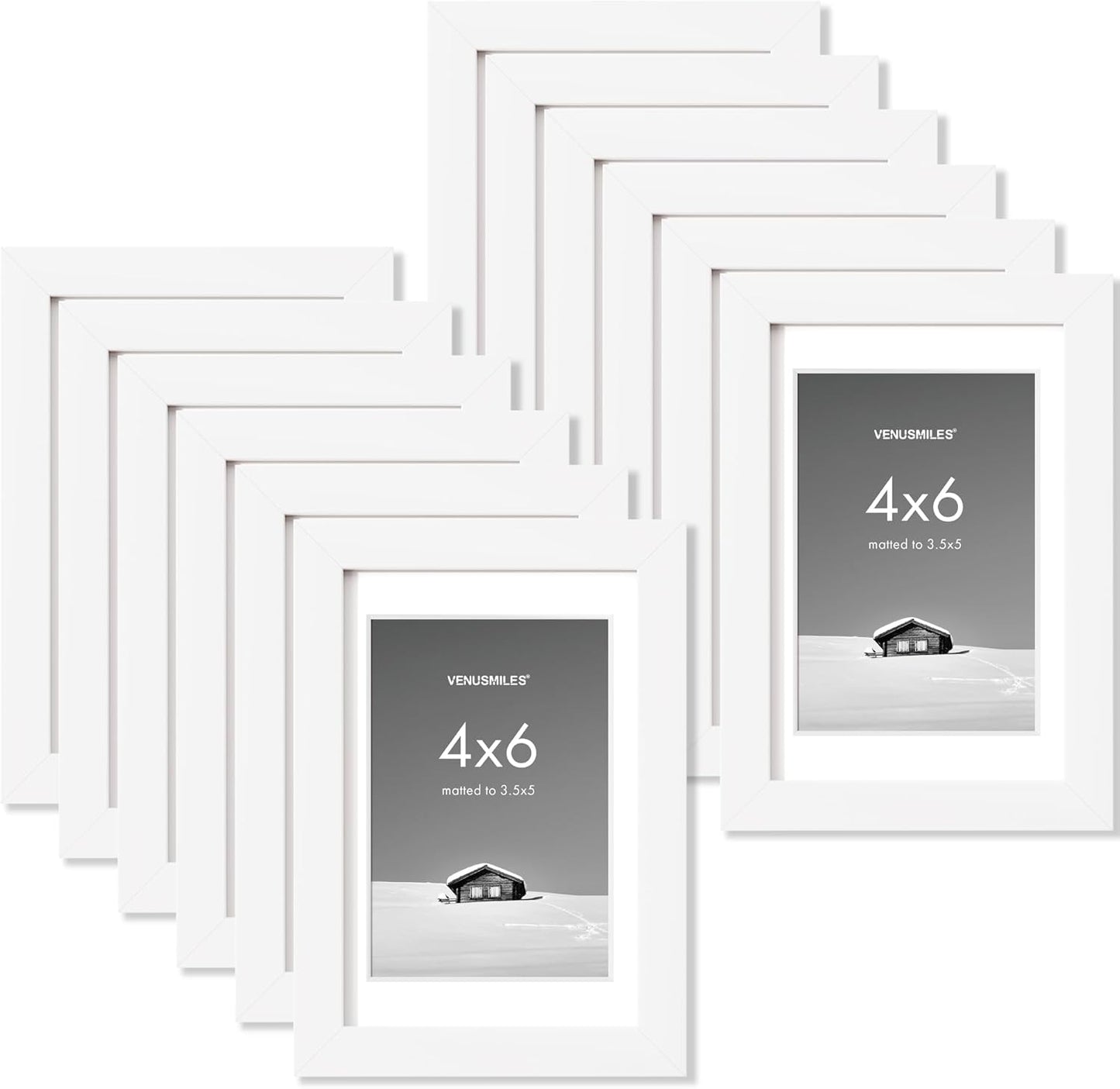 4x6 Picture Frame Set - Versatile Display for Cherished Memories