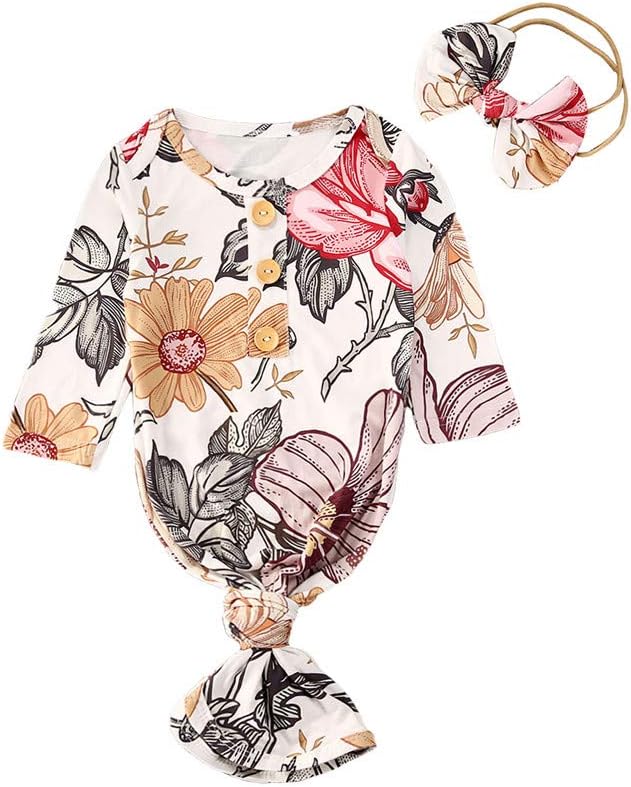 Newborn Floral Sleep Gown Set