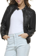 Levi's Womens Faux Leather Motocross Racer Jacket - Classic Edge