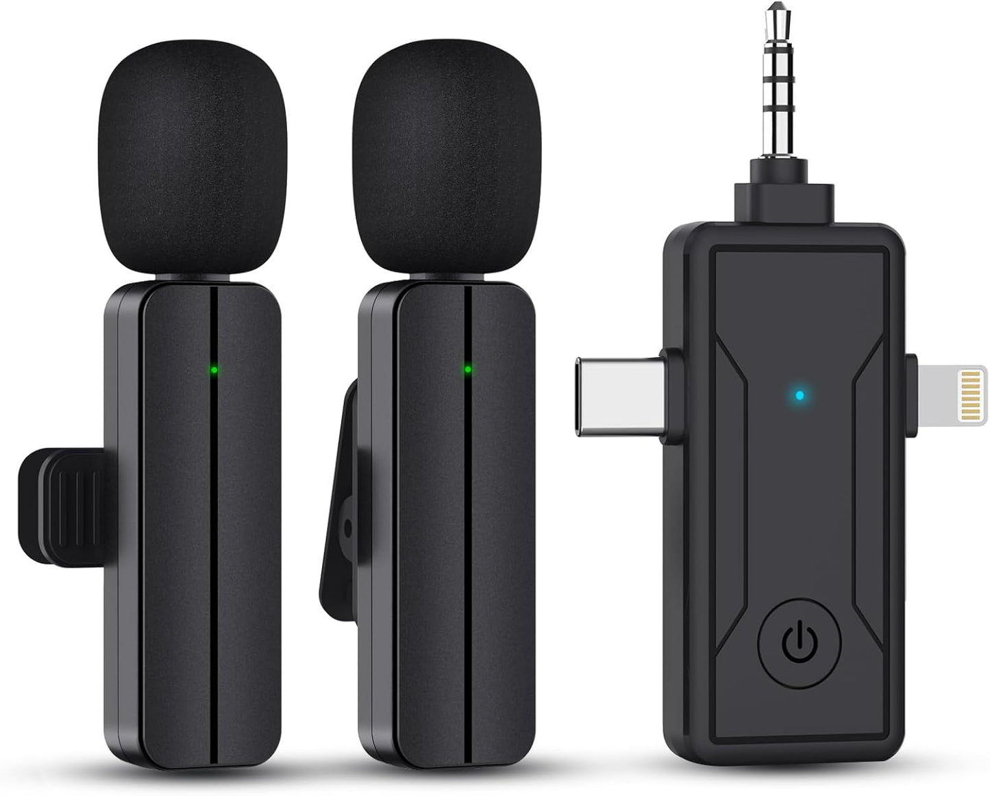 3 in 1 Wireless Mini Microphone for iPhone and Android Devices