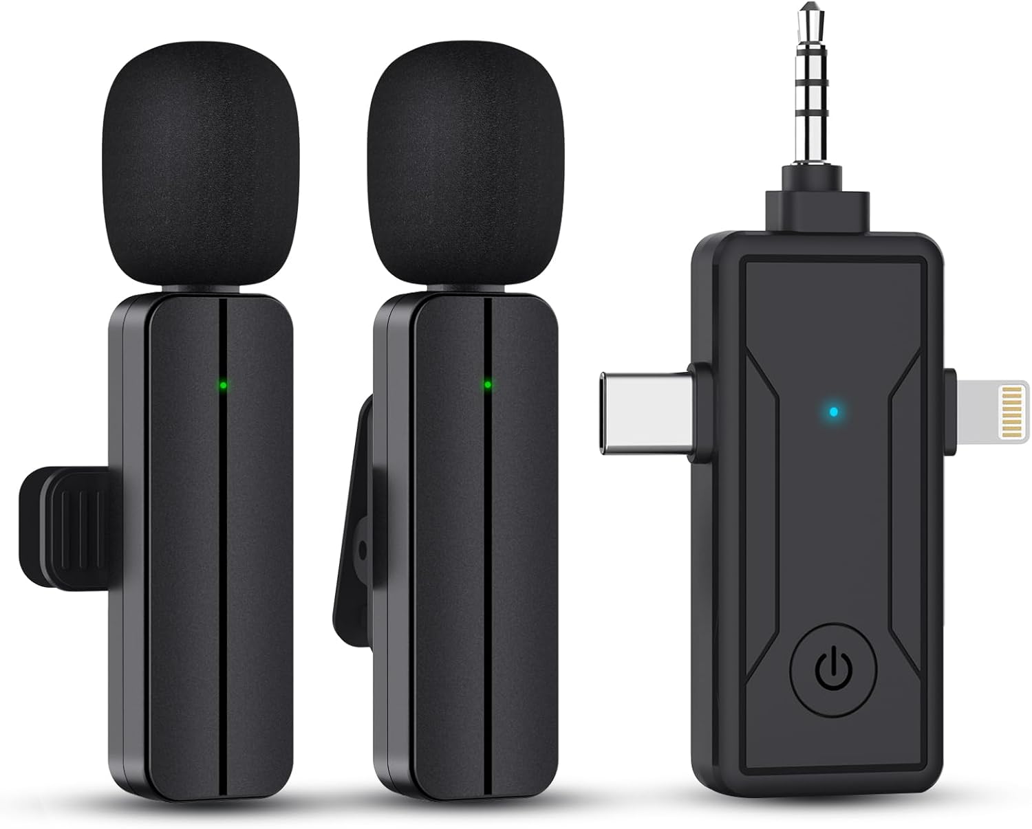 3 in 1 Wireless Mini Microphone for iPhone and Android Devices