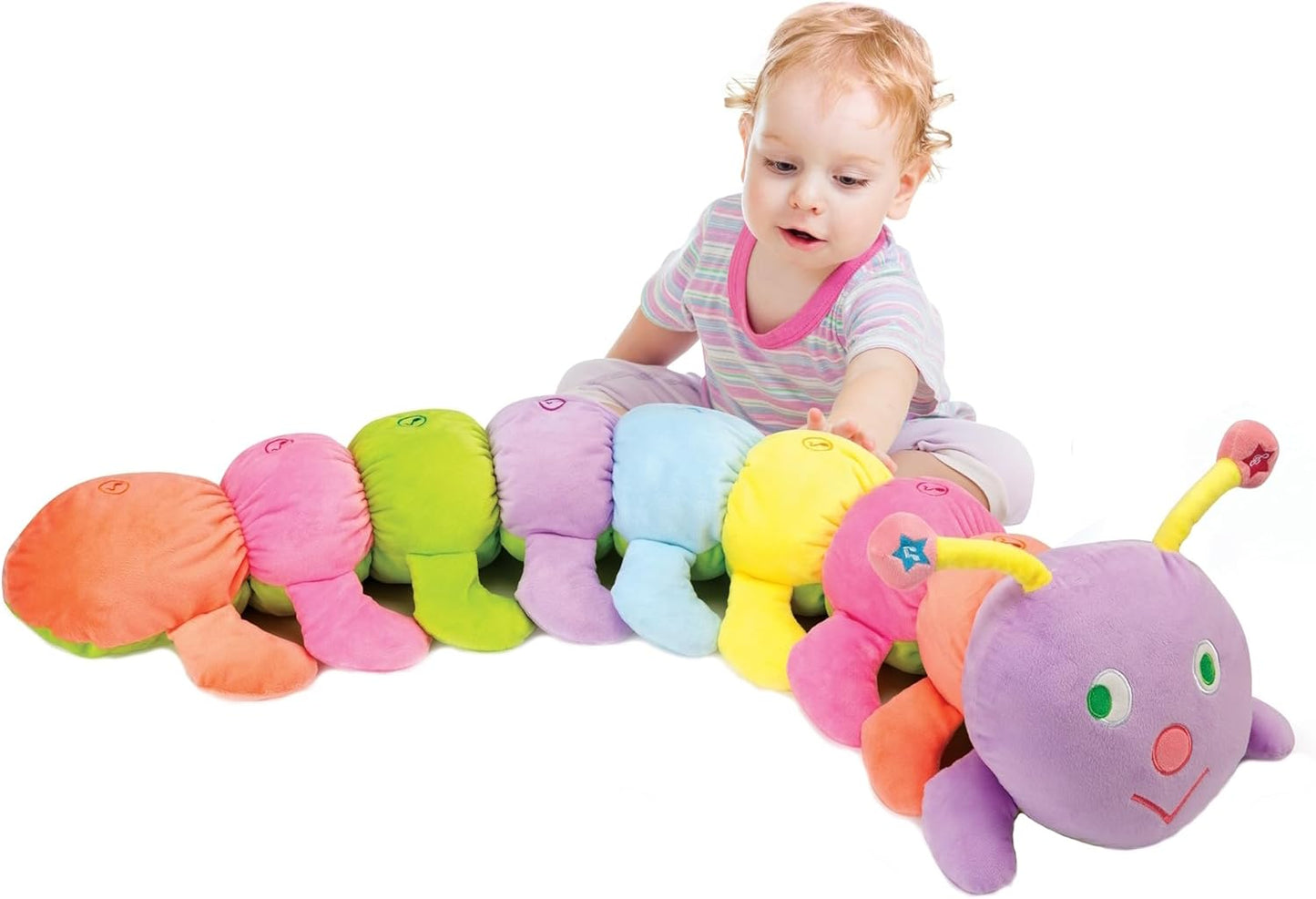 Bundaloo Jumbo Musical Caterpillar Plush Toy for Toddlers Fun