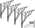 Rustic Tree Chrome 10 in Heavy Duty Shelf Brackets - Strong Support