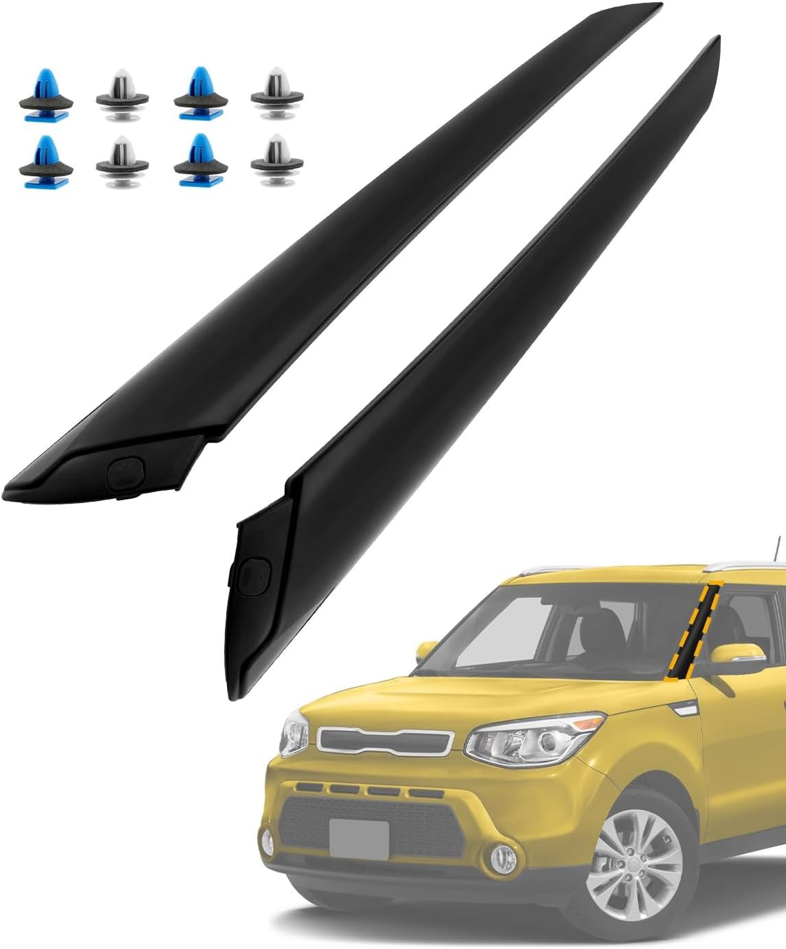 Windshield A-Pillar Trim Molding Set for 2014-2019 Kia Soul