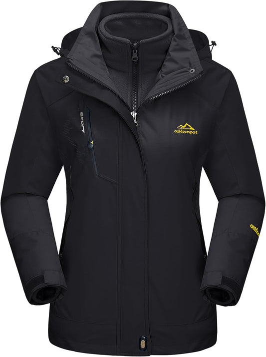MAGCOMSEN Women's 3-in-1 Winter Coats for Snow and Skiing
