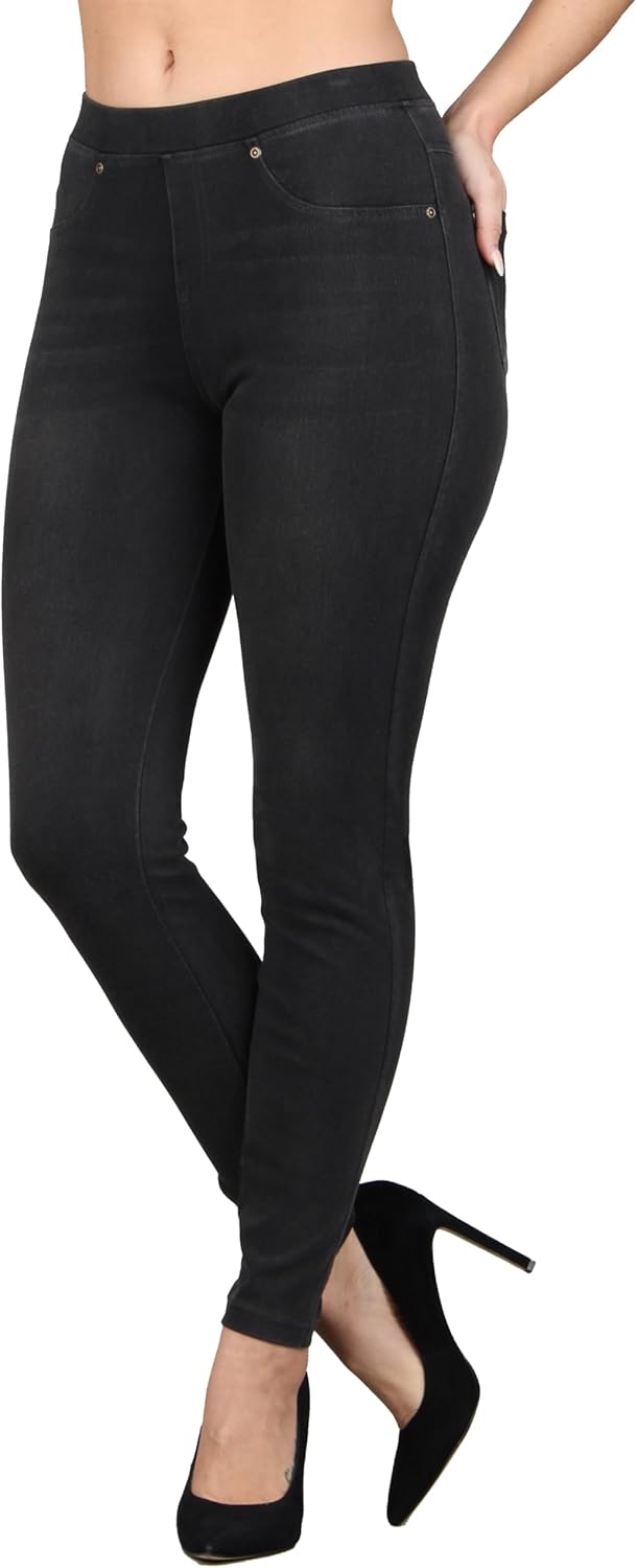Lildy Women's Denim Jeggings with Premium 4-Way Stretch Fabric