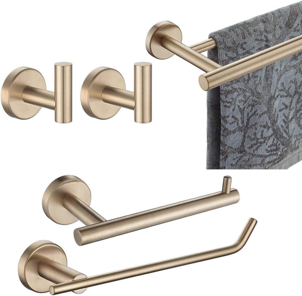 JQK Bathroom Hardware Set - 5-Piece Bath Accessories in Bronze