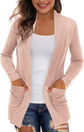 Women's Lightweight Open Front Cardigan Sweater with Pockets