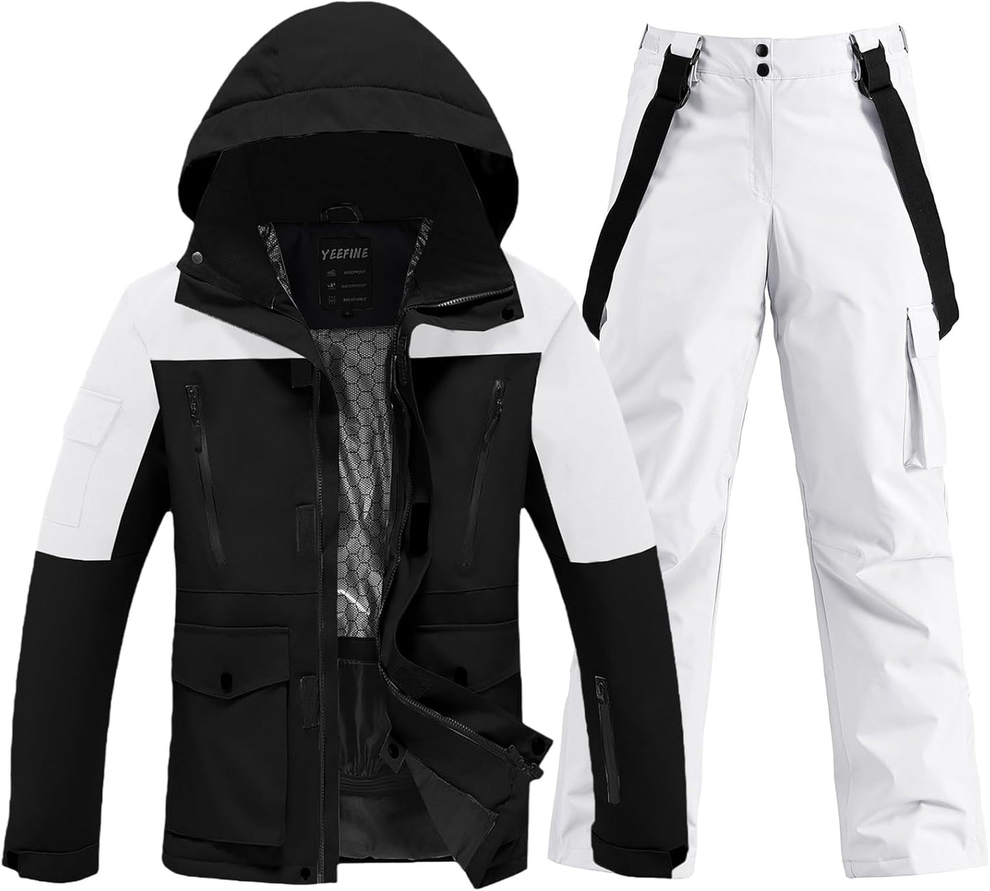 YEFFINE Men's Ski Suit Insulated Snowsuits for Winter Sports