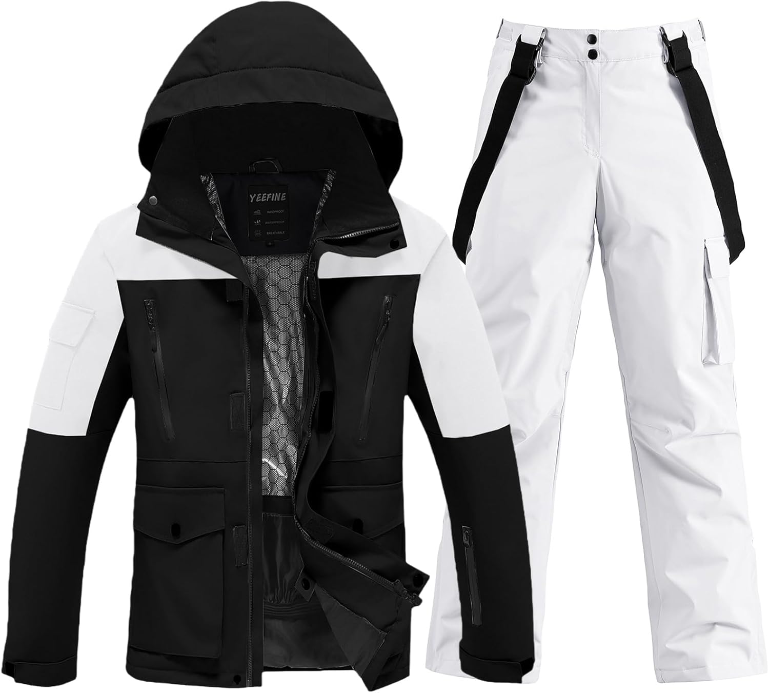 YEFFINE Men's Ski Suit Insulated Snowsuits for Winter Sports