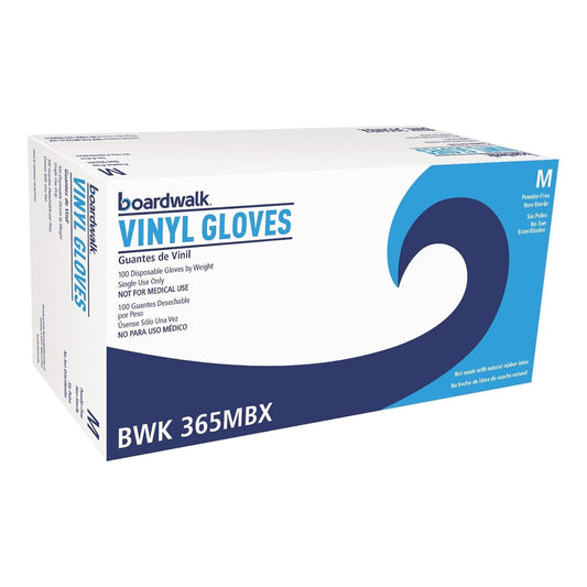 1000 Clear Medium Vinyl Gloves - Latex-Free