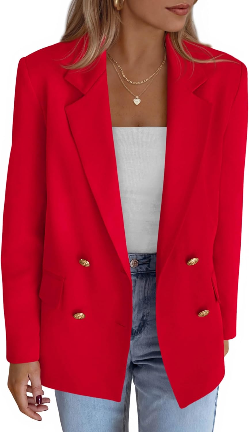 KIRUNDO Blazers for Women Business Casual Stylish Work Jacket