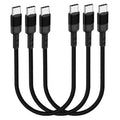 Fast Charge 3-Pack 1FT USB-C to USB-C Cables for Samsung, Pixel, MacBook