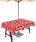 Waterproof Red Lip Outdoor Tablecloth - 60 x 120 Inch