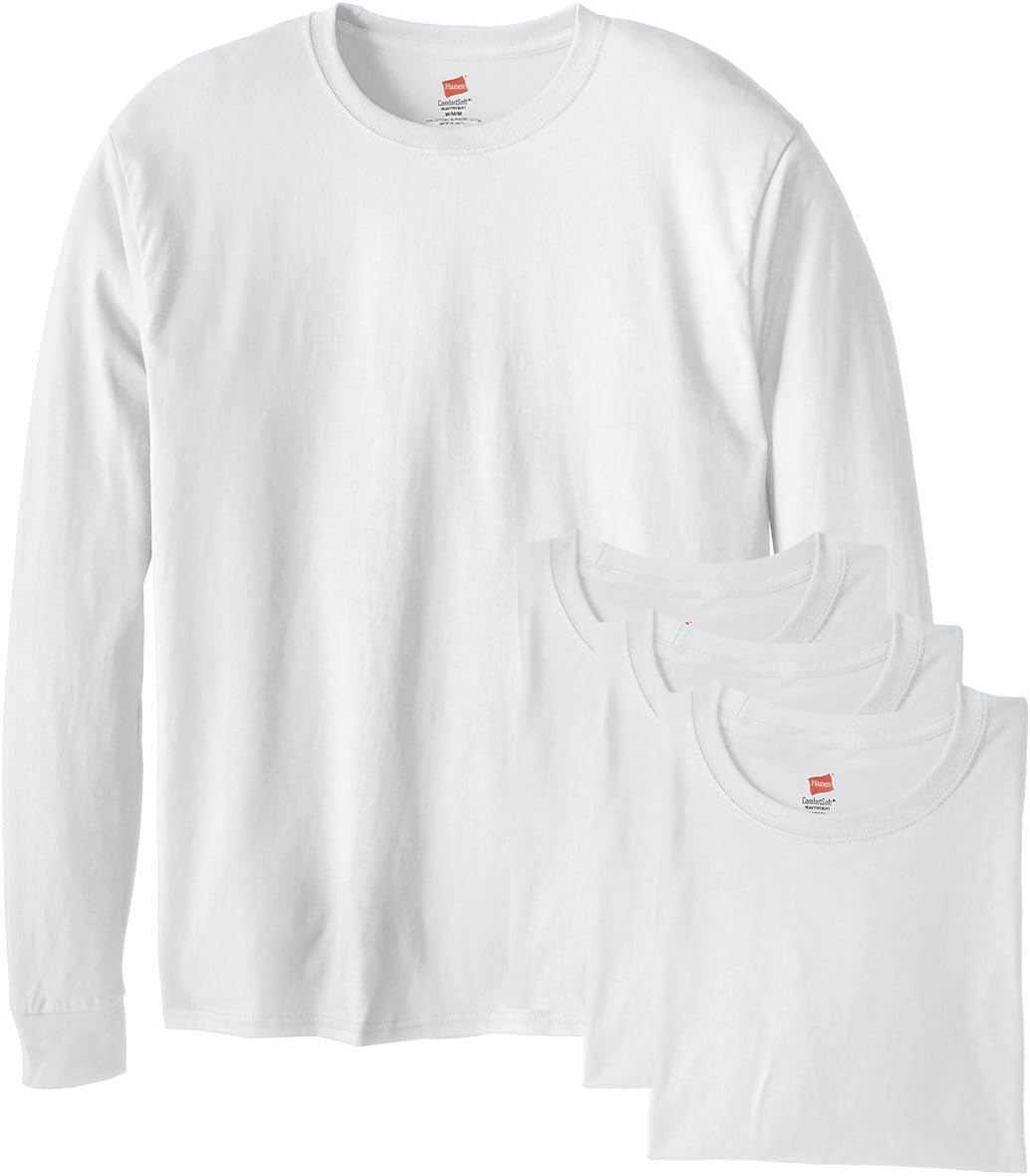 Hanes Men's Essentials Long-Sleeve T-Shirt for Year-Round Comfort