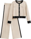 LILLUSORY Womens Lounge Sweater Sets 2 Piece Matching Cardigan