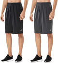 Men's Athletic Basketball Shorts 11ft Loose Fit with Zipper Pockets