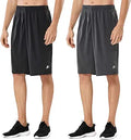 Men's Athletic Basketball Shorts Loose-Fit Performance - Zip Pockets