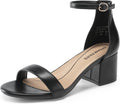 DREAM PAIRS Womens Low-Chunk Low Heel Pump Sandal - Classic