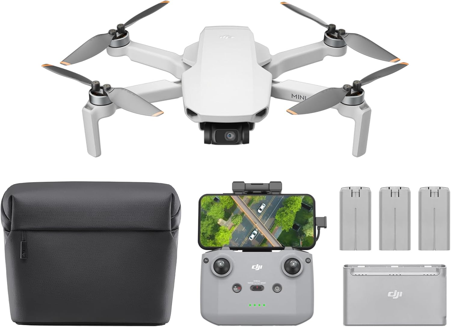 DJI Mini 4K Drone with 3 Batteries for Extended Flight Time