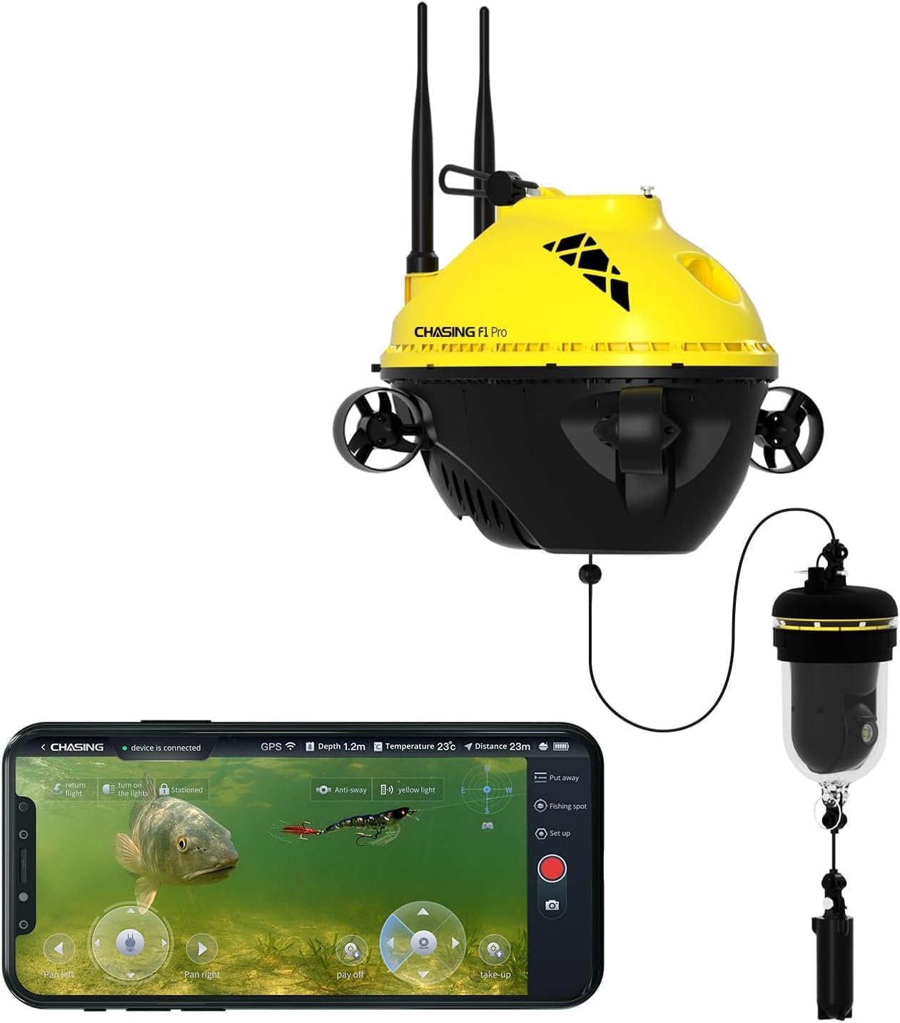 Chasing F1 Pro Fish Finder | Rotatable Fishing Camera