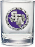 Stephen F. Austin University Double Old Fashioned Glass - 14 oz Pewter