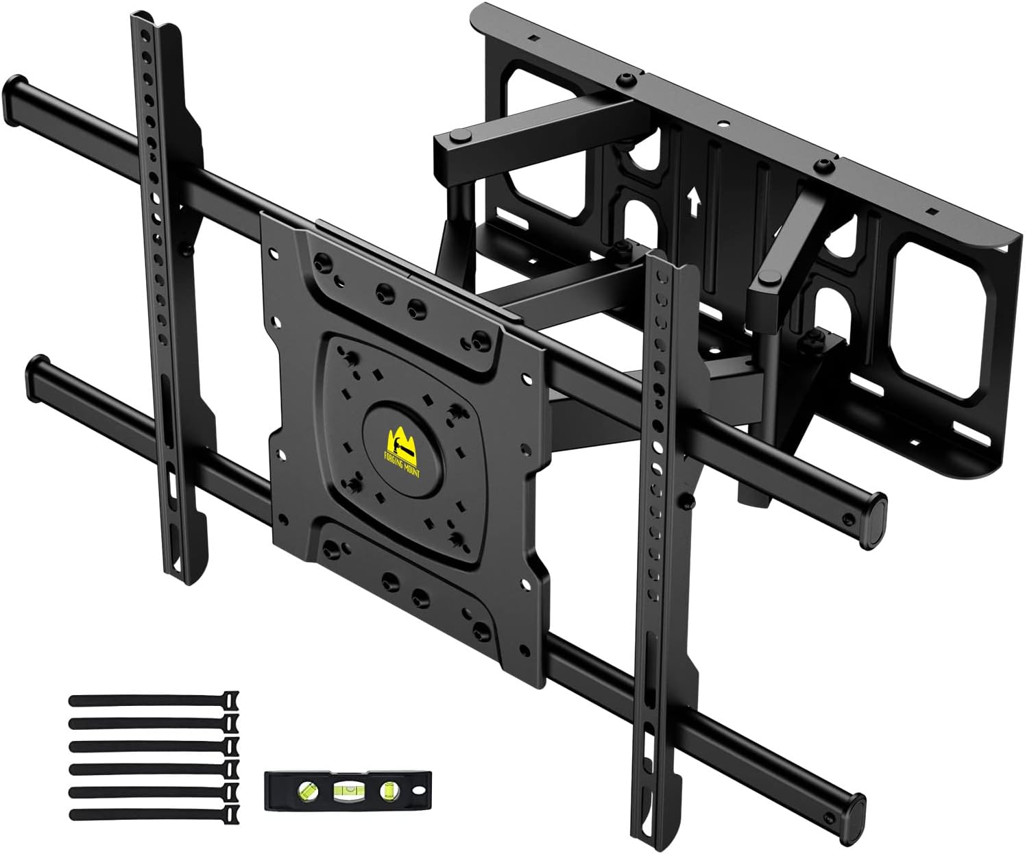 FORGING MOUNT Full Motion TV Wall Mount: Heavy Duty Dual Swivel, Max 600x400mm VESA, Holds 132lbs