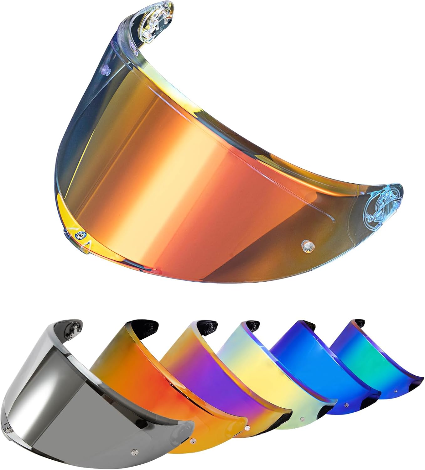K6 K6s Helmet Visor Replacement - Transparent Red Face Shield