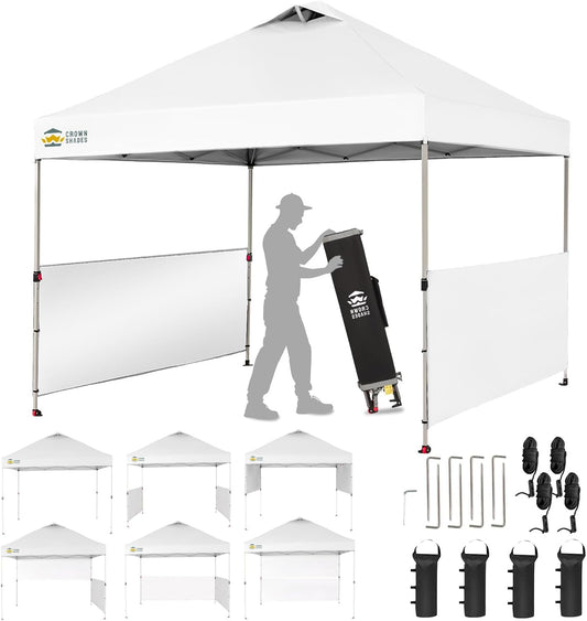 CROWN SHADES 10x10 Pop Up Canopy Tent for Outdoor Events