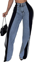 Womens High Waisted Wide Leg Patchwork Jeans - Trendy Fall 2025 Shoes