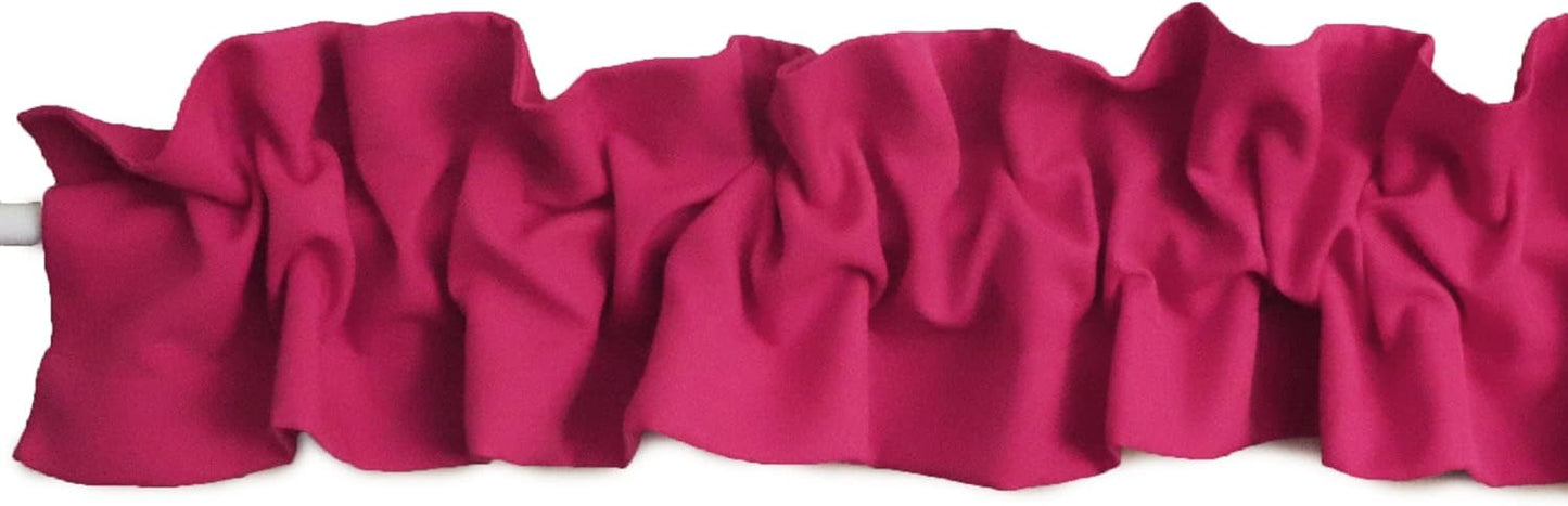 Solid Poplin Sleeve Topper Window Valance for Home Decor