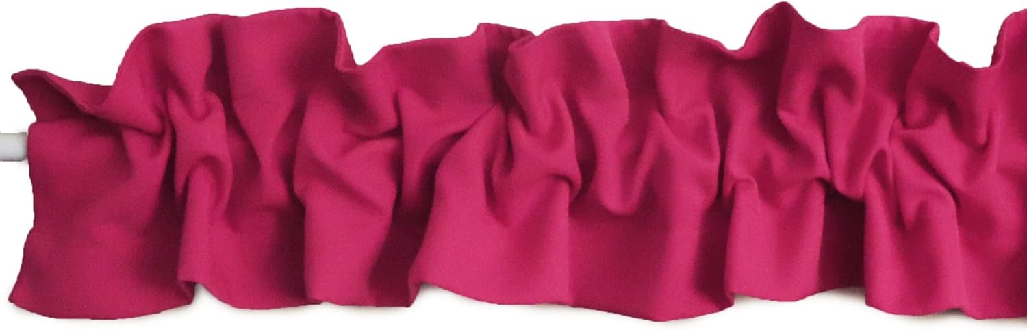 Solid Poplin Sleeve Topper Window Valance for Home Decor