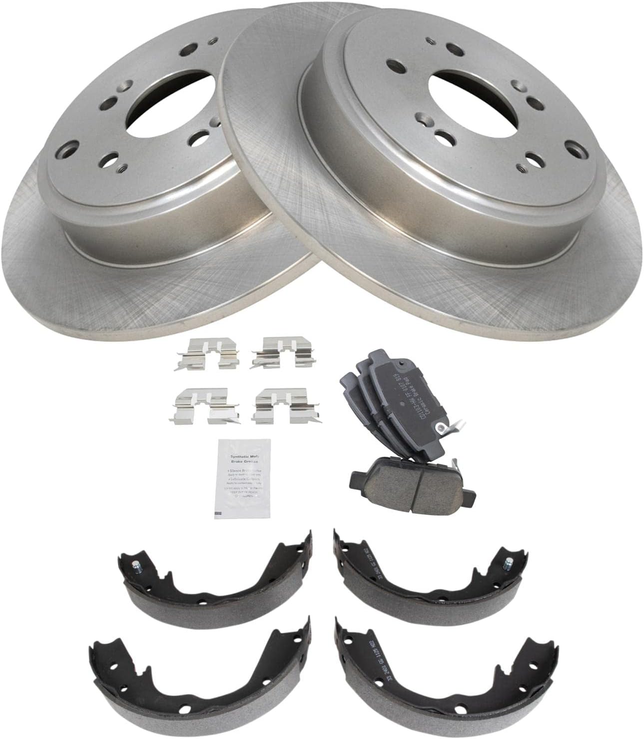TRQ Rear Brake Pad & Rotor Kit for 2006-2014 Honda Ridgeline