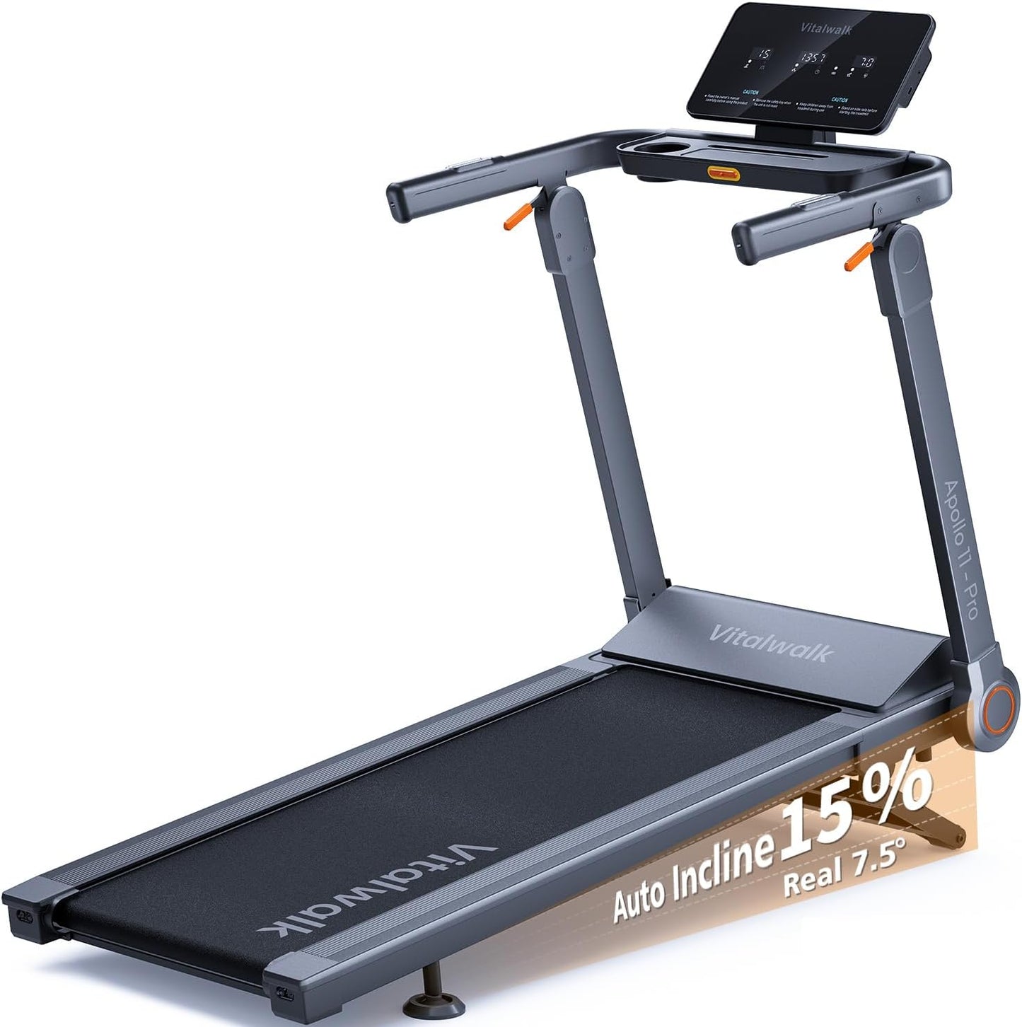 Foldable Treadmill with Auto Incline for Home Fitness