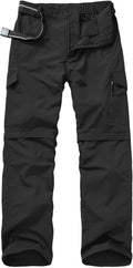 Mens Hiking Pants Quick Dry Convertible Zip Off Safari Trousers This