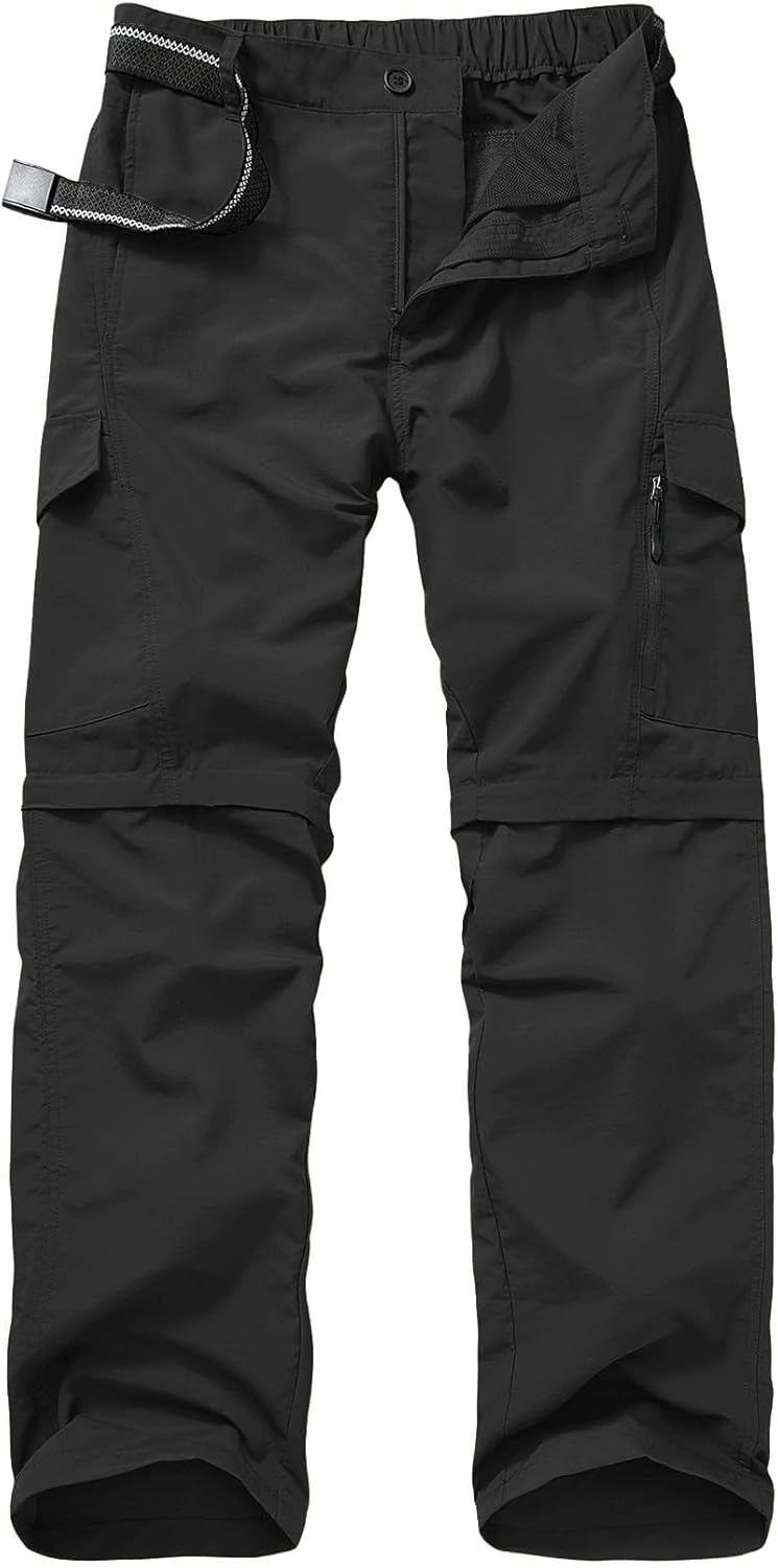 Mens Hiking Pants Quick Dry Lightweight Convertible Zip Off Trousers