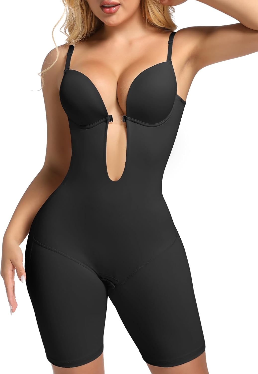 Backless Plunge Shapewear Bodysuits for Women - Tummy Control